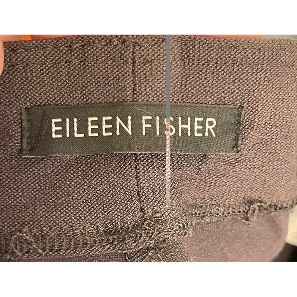 Eileen Fisher Ankle Pullon Pants Women Size Medium Gray Stretch Comfort Office - Picture 6 of 7